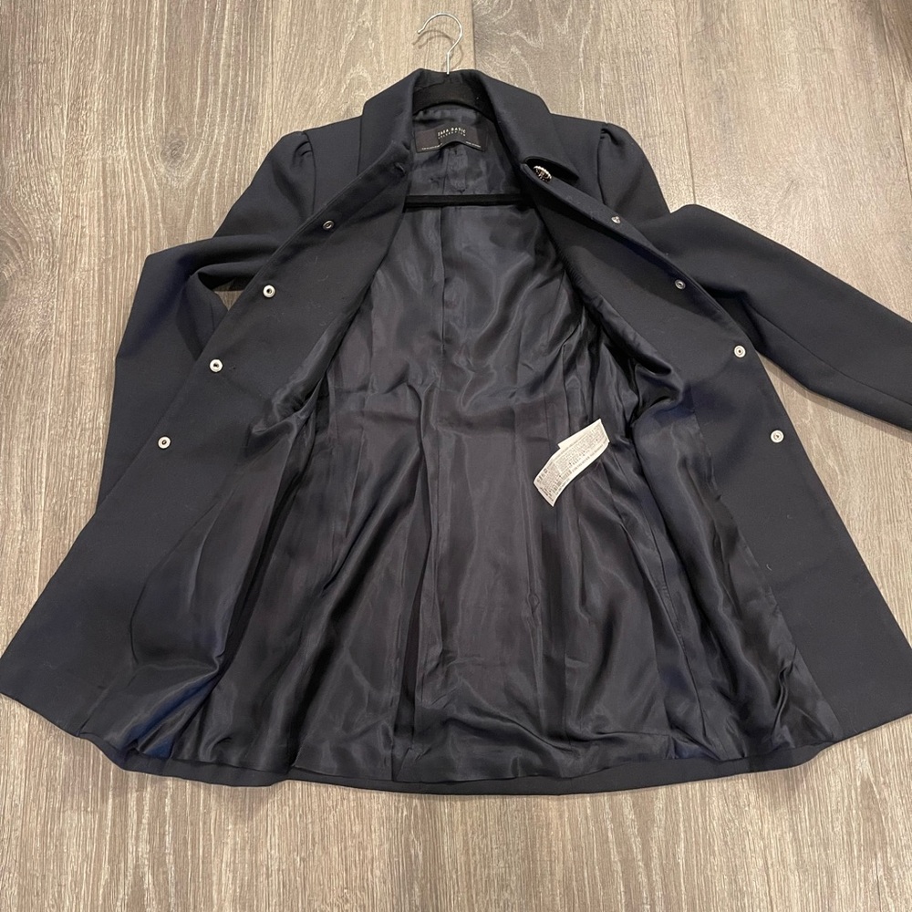 ZARA BASIC COLLECTION Navy Blue Collared Button L… - image 4